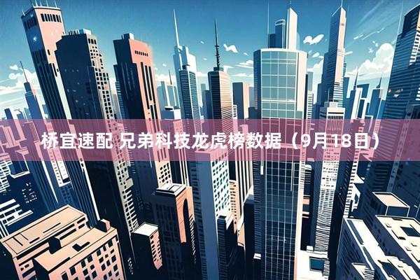 桥宜速配 兄弟科技龙虎榜数据（9月18日）