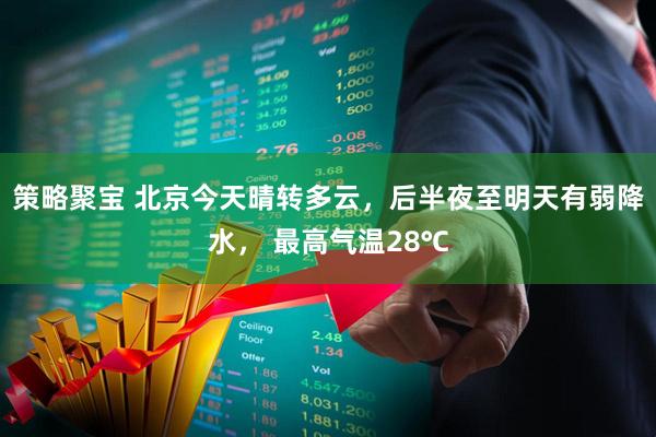 策略聚宝 北京今天晴转多云，后半夜至明天有弱降水， 最高气温28℃