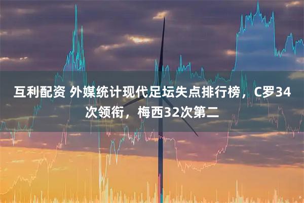 互利配资 外媒统计现代足坛失点排行榜，C罗34次领衔，梅西32次第二