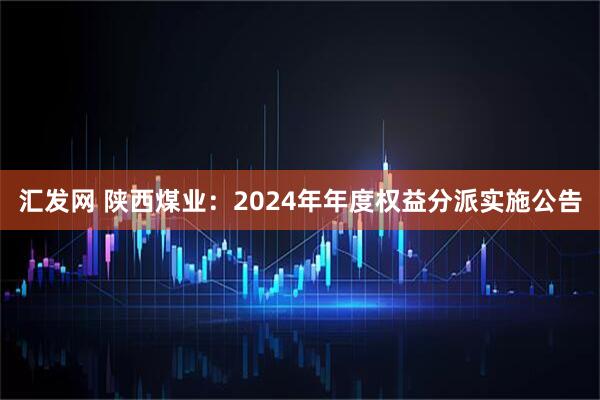 汇发网 陕西煤业：2024年年度权益分派实施公告