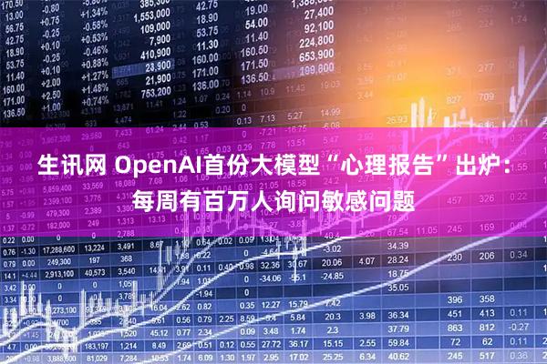 生讯网 OpenAI首份大模型“心理报告”出炉:每周有百万人询问敏感问题